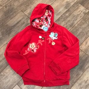 Hanna Anderson Red Hooded Sweatshirt
